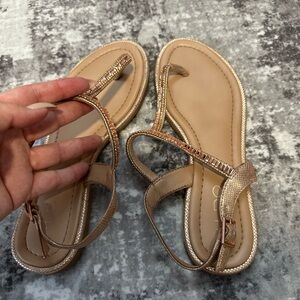 Aldo Shimmering Tan Sandals